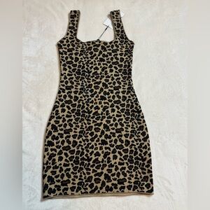 Zara Animal Print Knit Dress